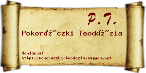 Pokoráczki Teodózia névjegykártya